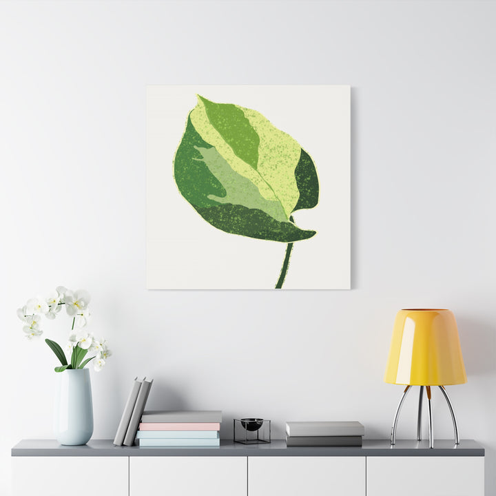 Manjula Pothos Botanical Canvas Print Matte Finish Stretched Canvas Wall Art 1.25 Inch Depth