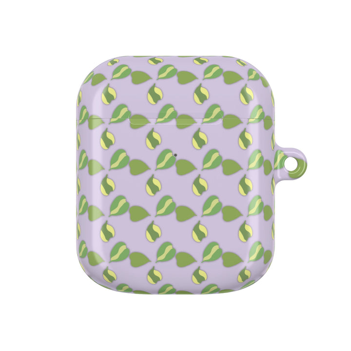 Hoya Kerrii Pattern AirPod Case Plant Inspired Protective Polycarbonate Shell For Wireless Charging