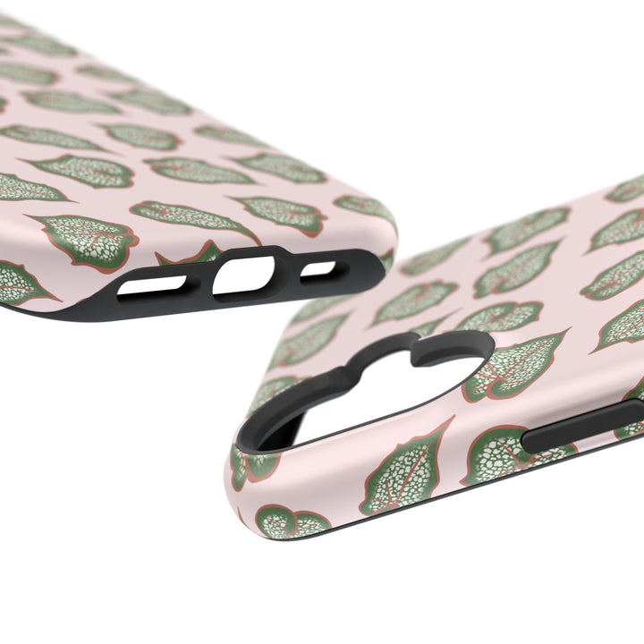 Begonia Pattern Phone Case – Dual Layer Protective Cover