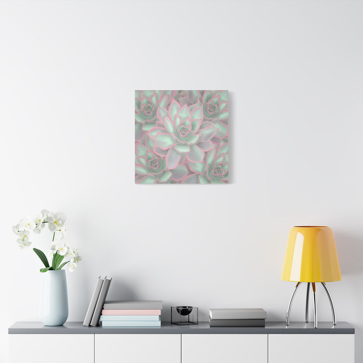 Echeveria Violet Queen Canvas Wall Art Succulent Print Matte Botanical Decor For Indoor Spaces