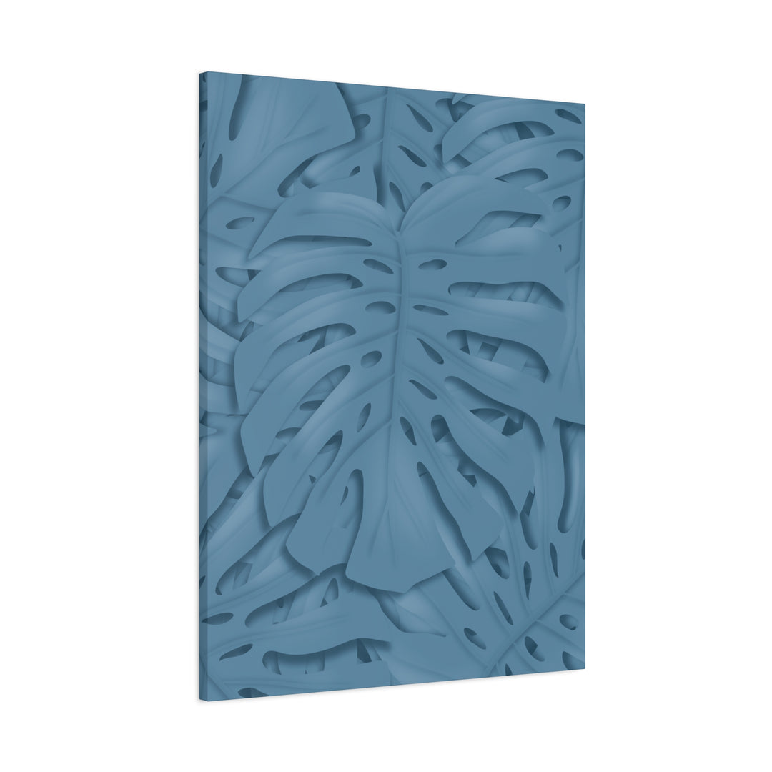 Monstera Canvas Art Blue Monstera Print With Durable Matte Finish For Modern Indoor Wall Decor
