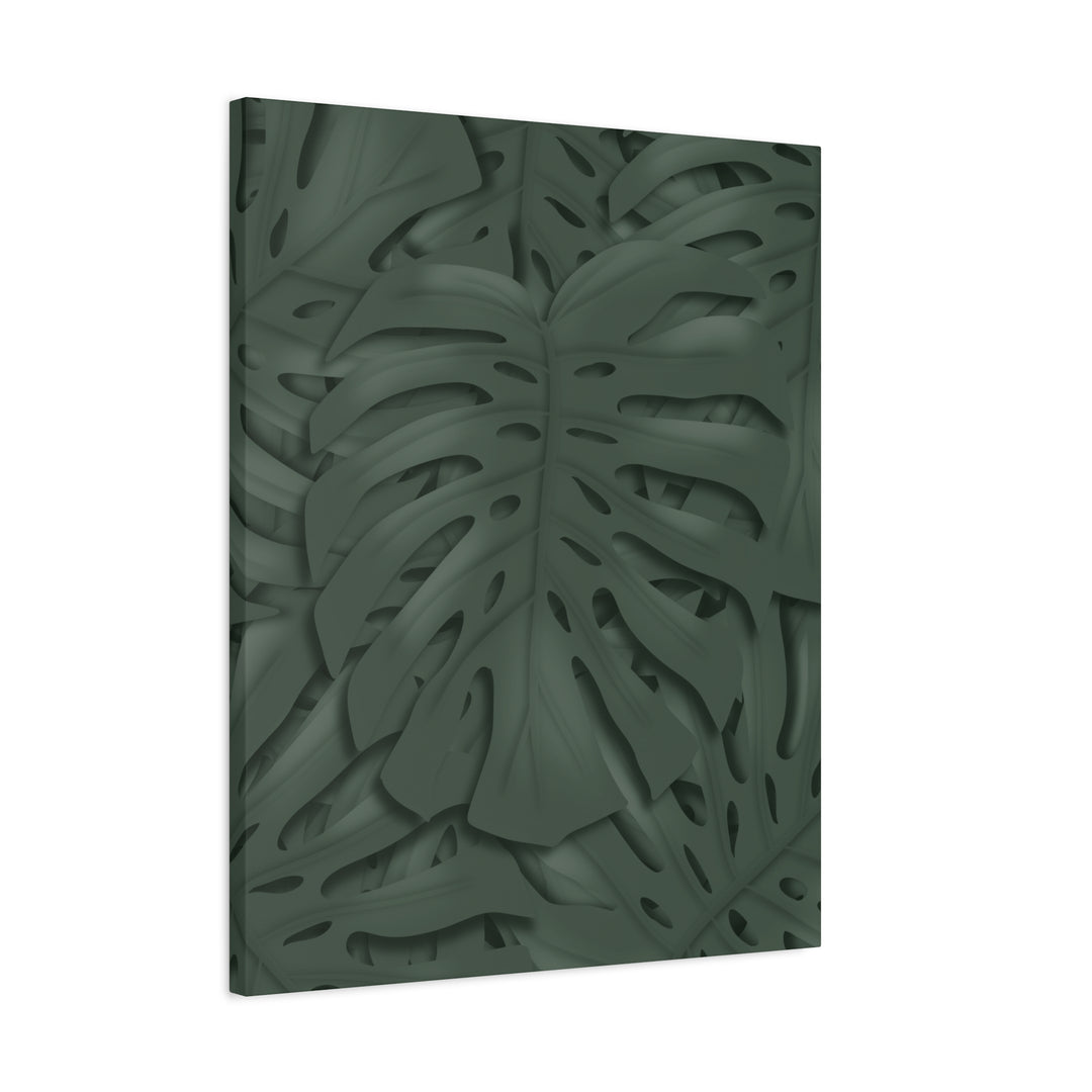 Monstera Canvas Art Tropical Leaf Wall Decor Durable Matte Finish Cotton Canvas Print 24x36