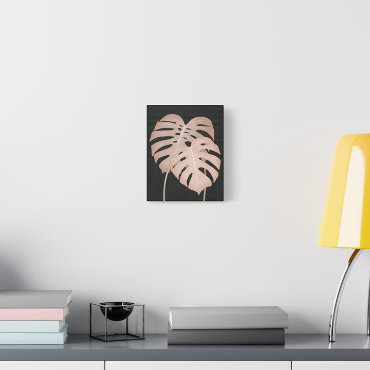 Pink Monstera Canvas Print – Botanical Wall Art