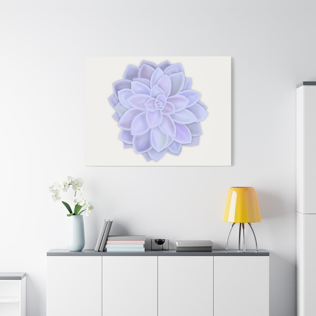 Succulent Canvas Art Pastel Rosette Canvas Durable Cotton Print Botanical Wall Art