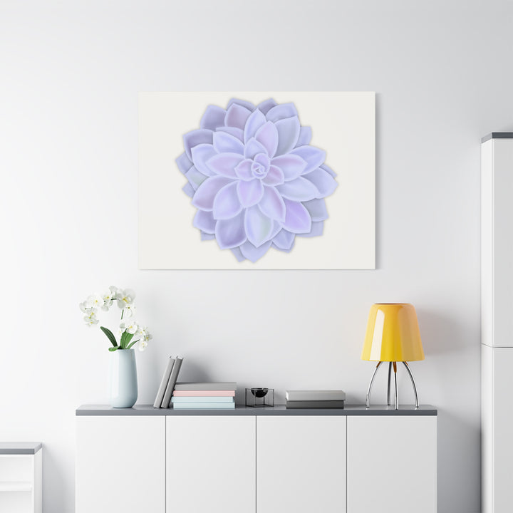 Succulent Canvas Art Pastel Rosette Canvas Durable Cotton Print Botanical Wall Art