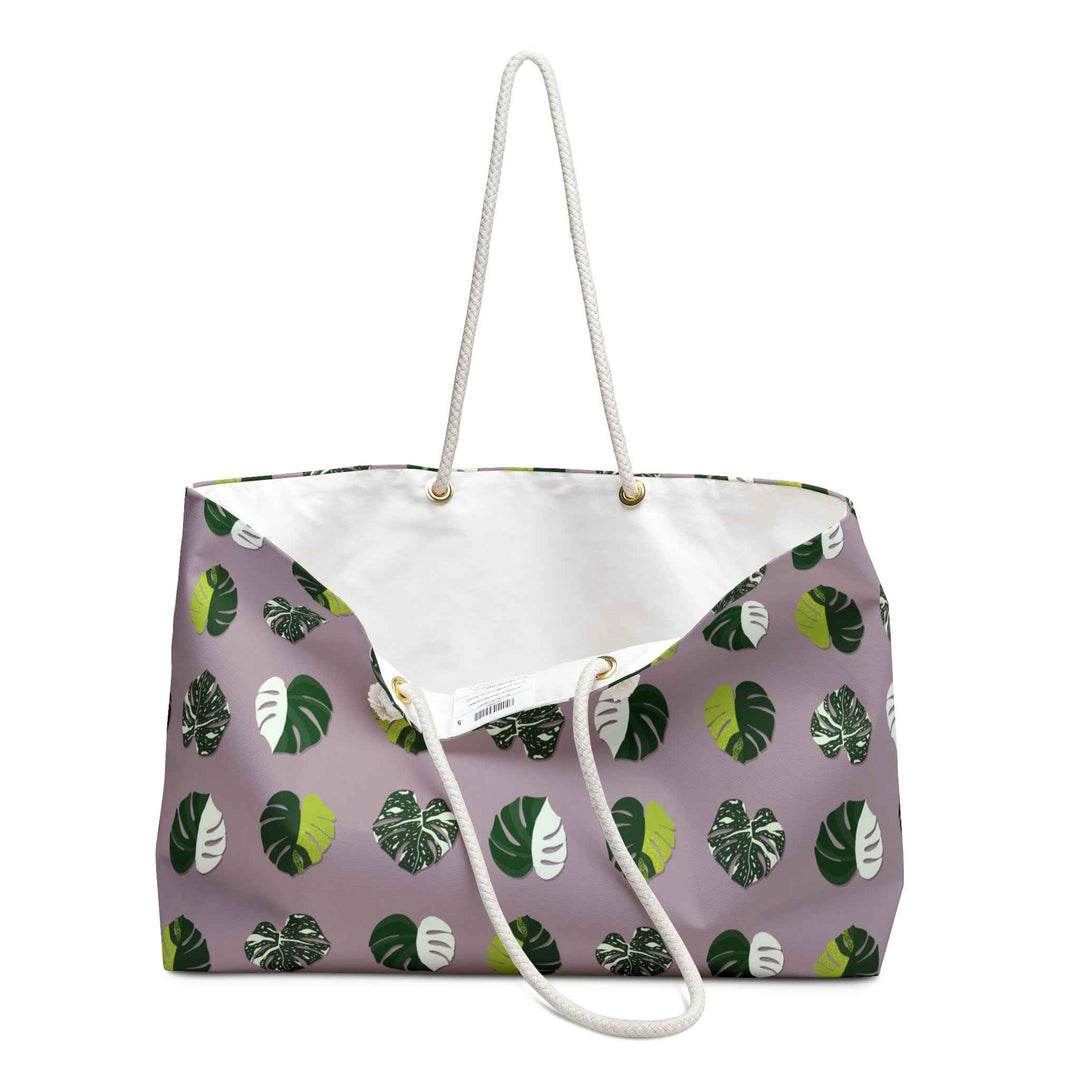 Variegated Monstera Pattern Weekender Bag