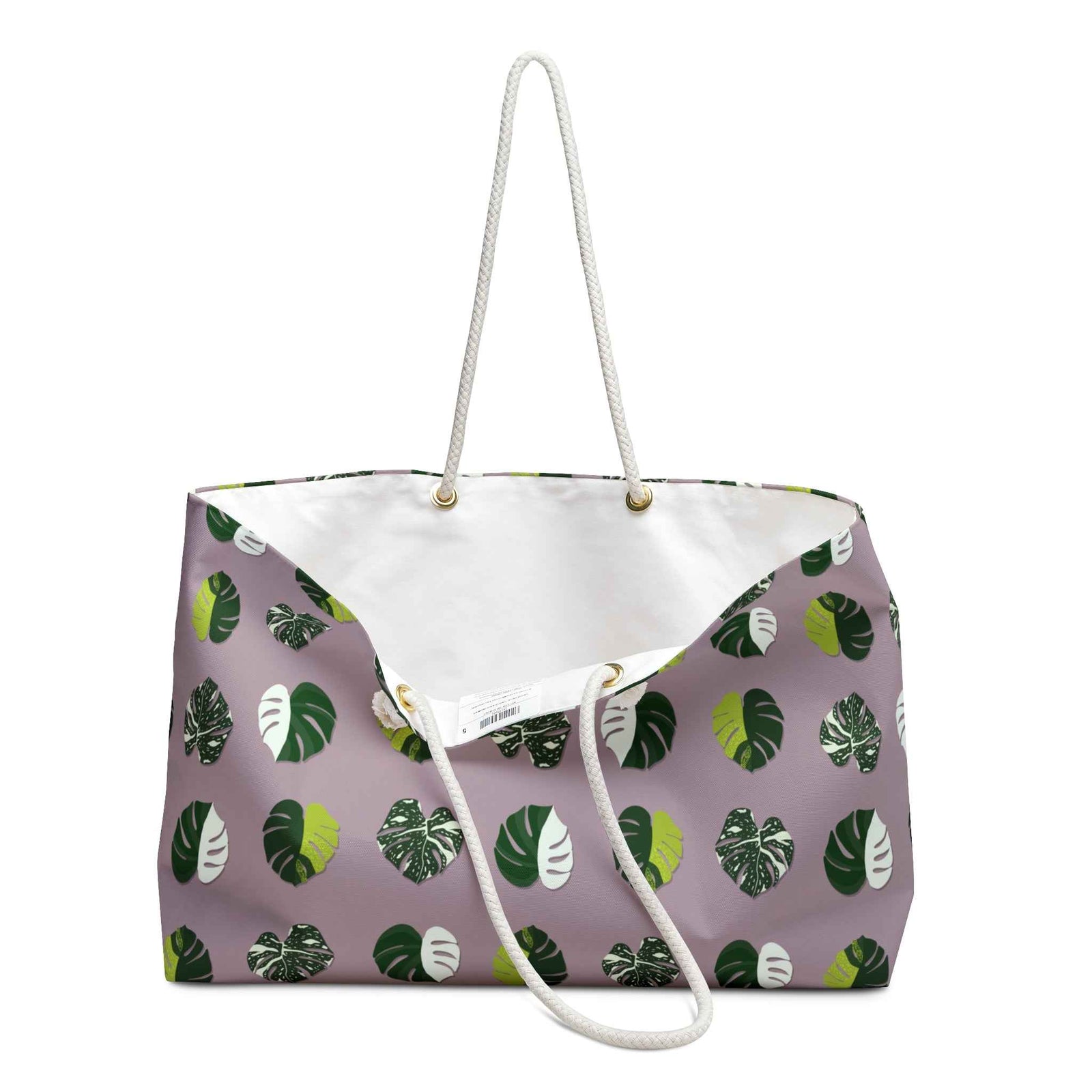 Variegated Monstera Pattern Weekender Bag