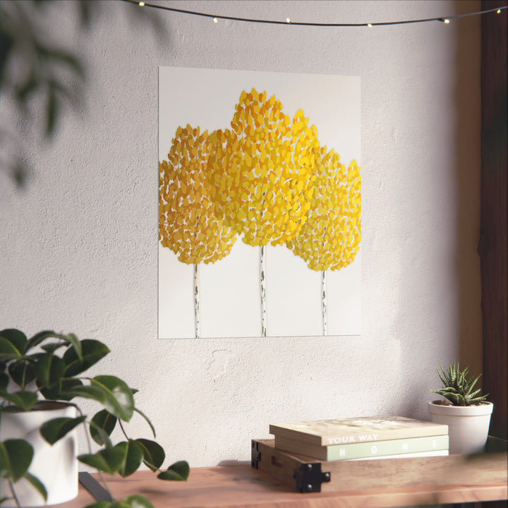 Fall Aspen Print – Unframed Wall Art