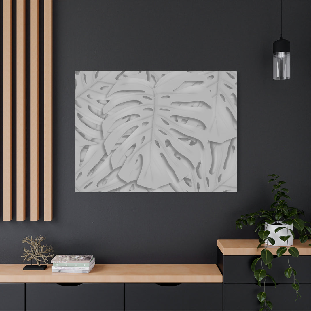 Monstera Canvas Art 24x36 Matte Texture Indoor Botanical Wall Print Modern Home Decor