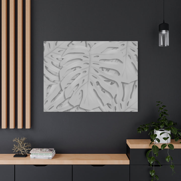 Monstera Canvas Art 24x36 Matte Texture Indoor Botanical Wall Print Modern Home Decor