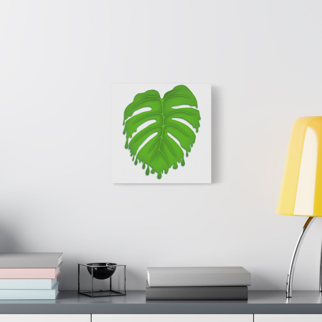 Melting Monstera Canvas Wall Art Large Botanical Print On Premium Cotton With Matte Finish For Indoor Decor