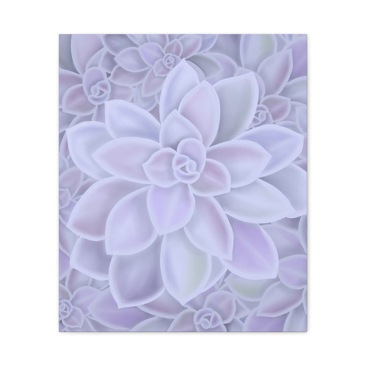 Graptopetalum Murasaki Succulent Canvas Art Print Pastel Purple Rosette Indoor Plant Decor