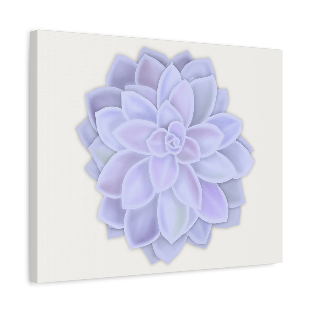 Succulent Canvas Art Pastel Rosette Canvas Durable Cotton Print Botanical Wall Art