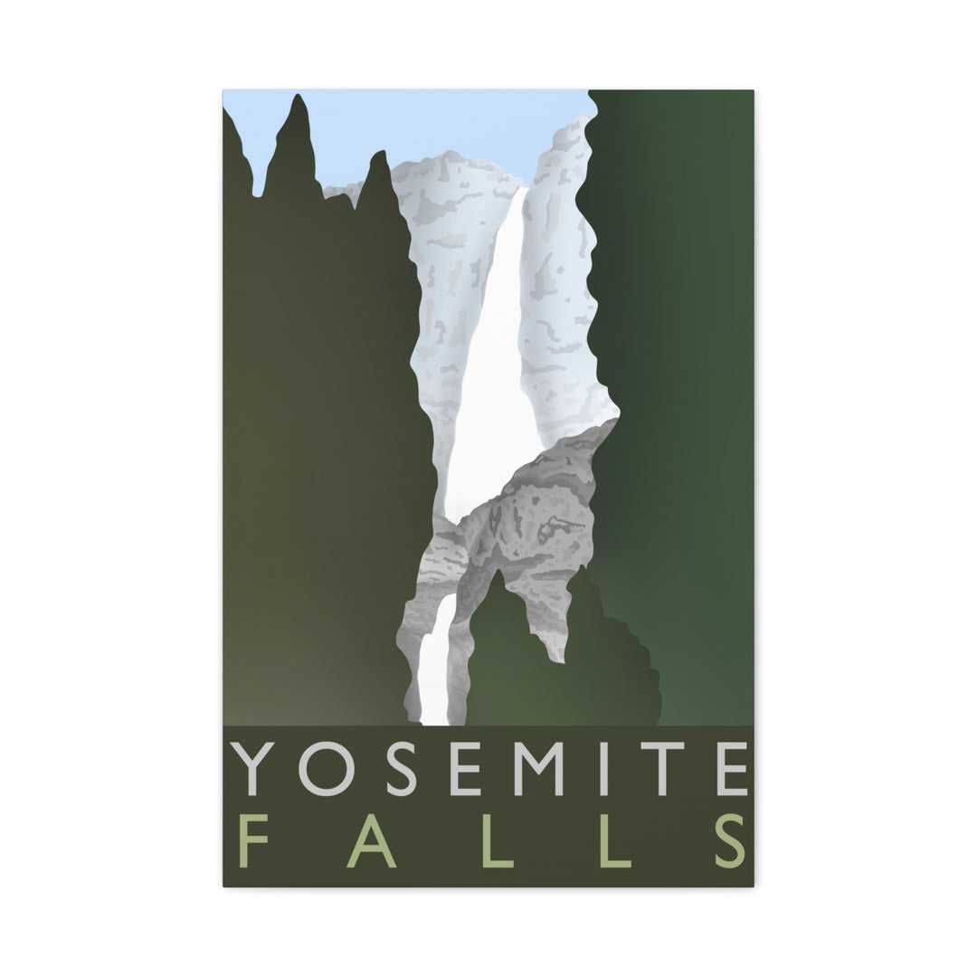 Minimalist Yosemite Waterfall Canvas Wall Art With Matte Finish For Living Room Decor