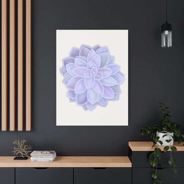 Succulent Canvas Art Pastel Rosette Canvas Durable Cotton Print Botanical Wall Art