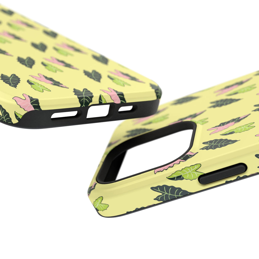 Alocasia Pattern Phone Case – Dual Layer Protective Cover