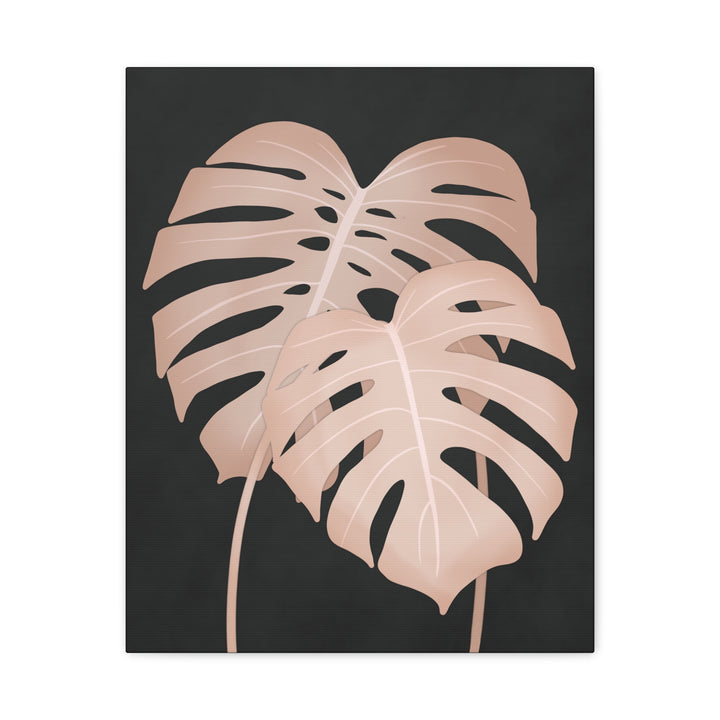 Pink Monstera Canvas Print – Botanical Wall Art