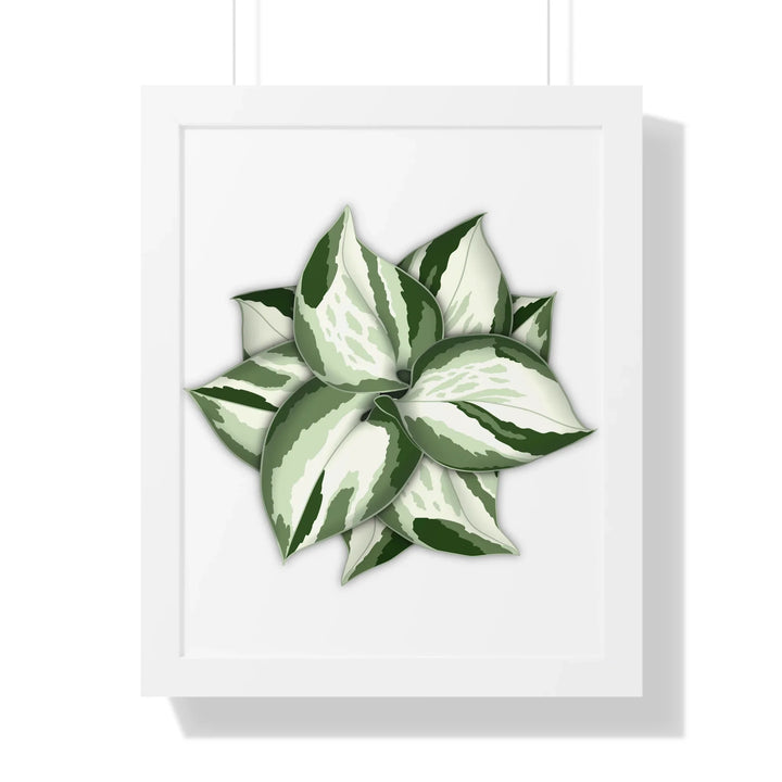Manjula Pothos Print Framed Wall Art Botanical Poster With Heart Shaped Leaves Indoor Plant Decor