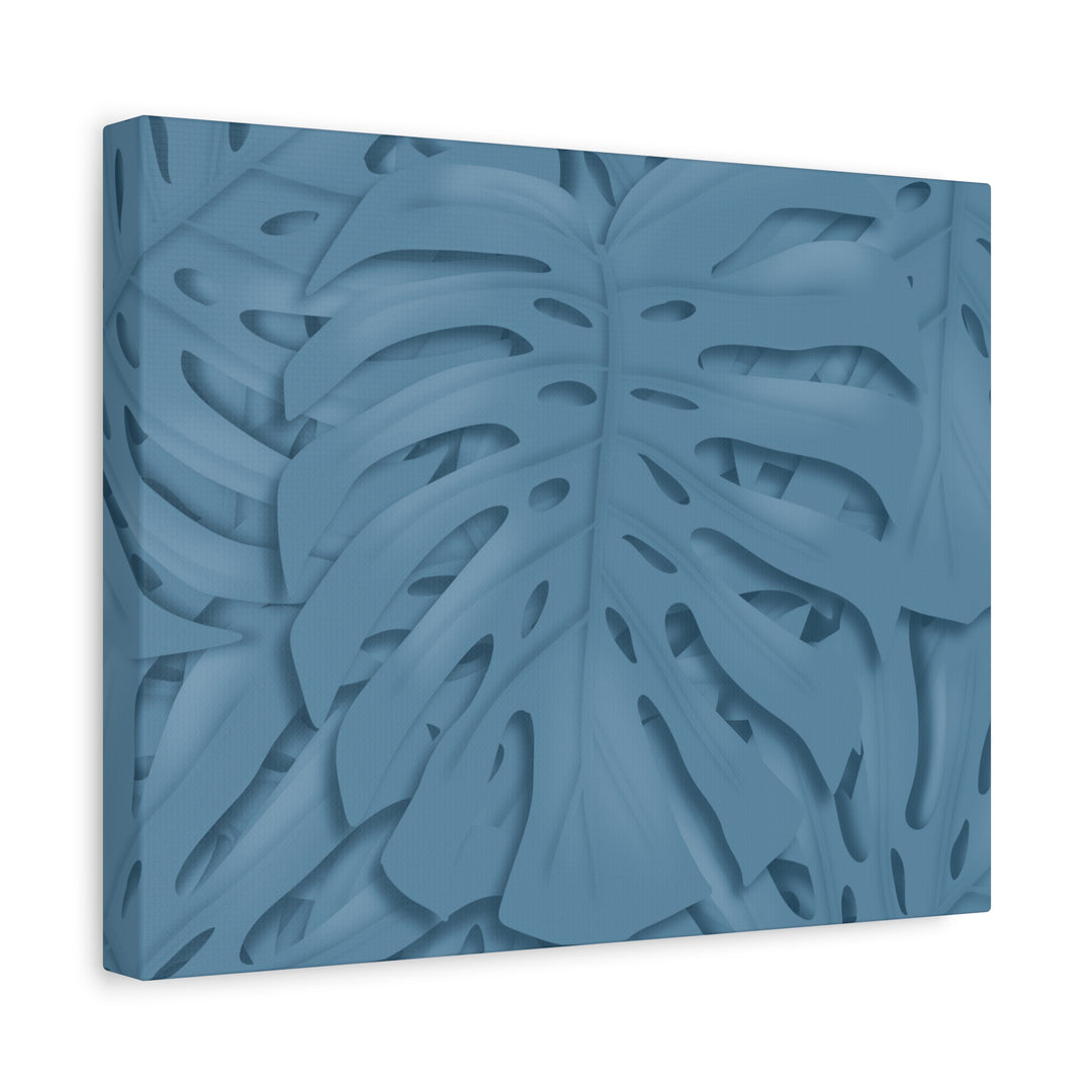 Monstera Canvas Art Blue Monstera Print With Durable Matte Finish For Modern Indoor Wall Decor