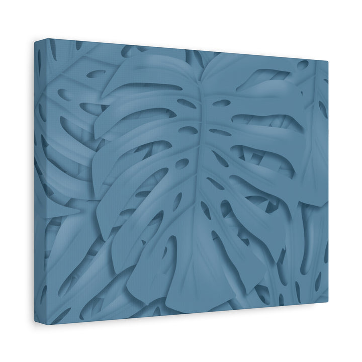 Monstera Canvas Art Blue Monstera Print With Durable Matte Finish For Modern Indoor Wall Decor