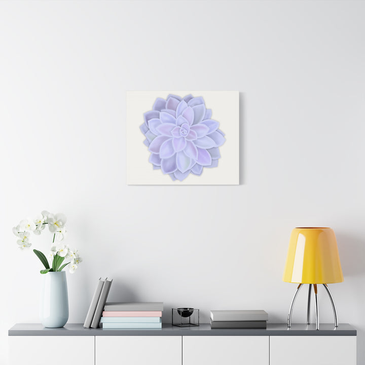 Succulent Canvas Art Pastel Rosette Canvas Durable Cotton Print Botanical Wall Art