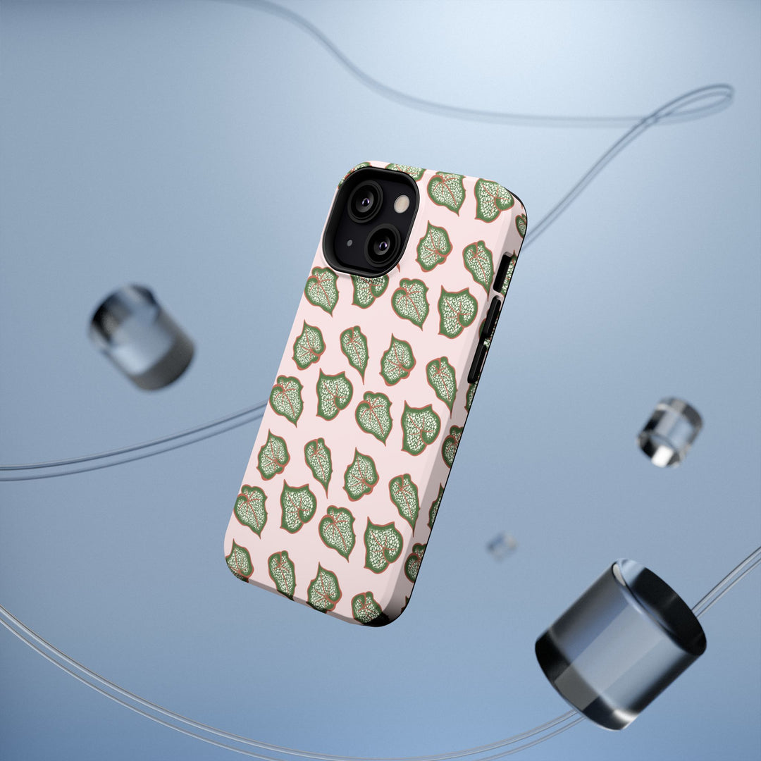 Begonia Pattern Phone Case – Dual Layer Protective Cover