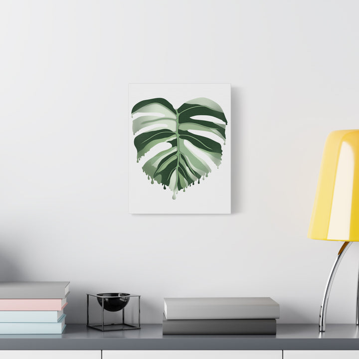 Melting Monstera Albo Canvas Large Indoor Wall Art Print Matte Finish Tropical Home Decor