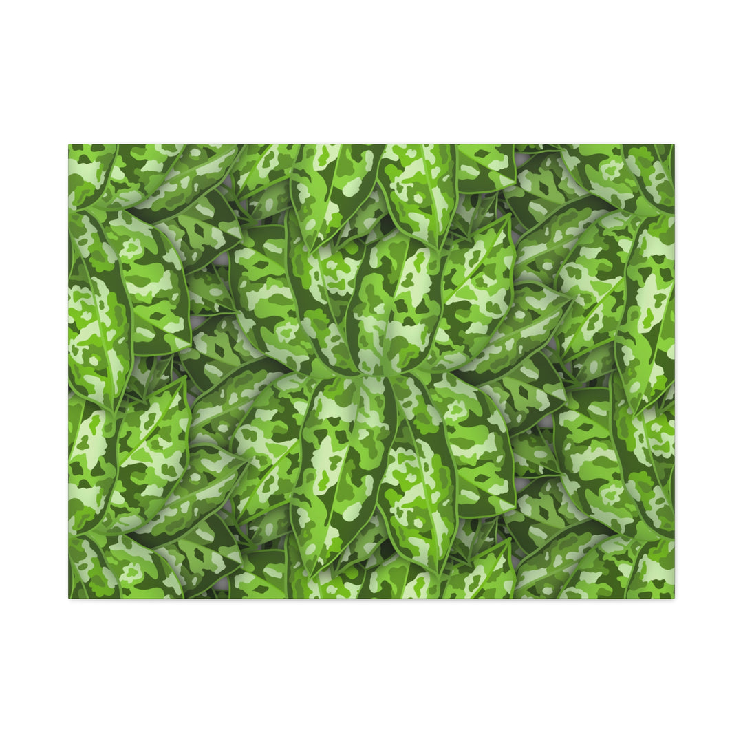 Aglaonema Pictum Canvas Wall Art Rare Plant Print Matte Finish For Modern Home Decor