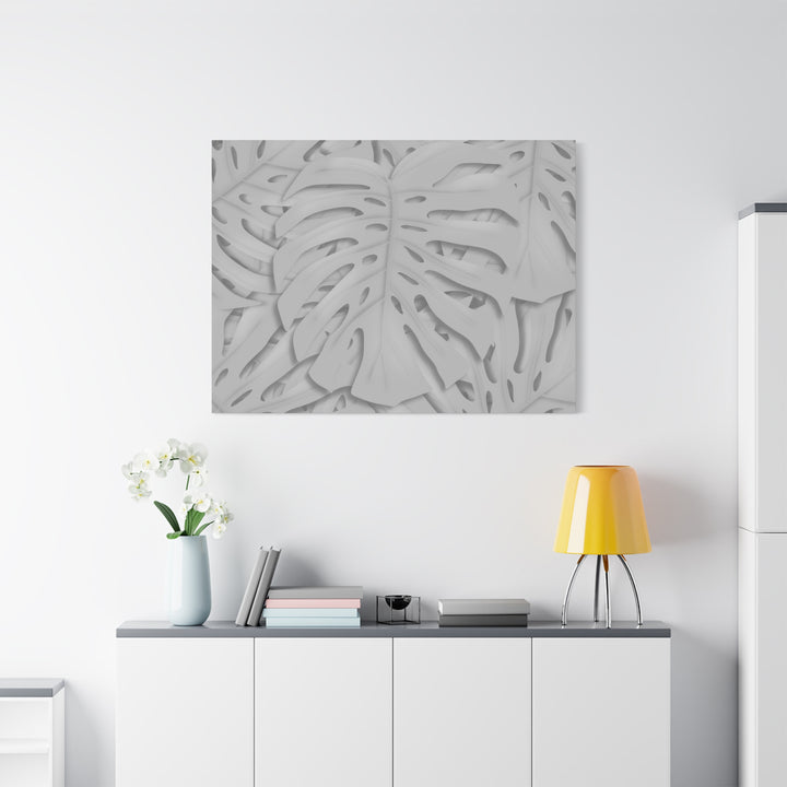 Monstera Canvas Art 24x36 Matte Texture Indoor Botanical Wall Print Modern Home Decor