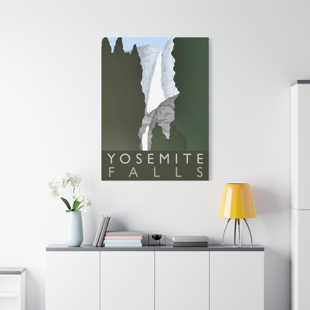Minimalist Yosemite Waterfall Canvas Wall Art With Matte Finish For Living Room Decor