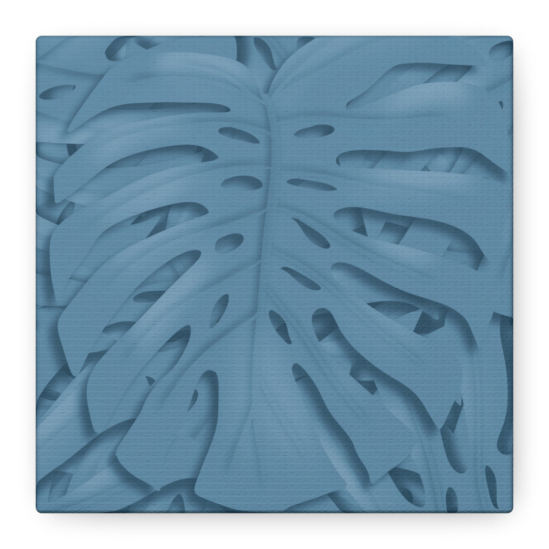 Monstera Canvas Art Blue Monstera Print With Durable Matte Finish For Modern Indoor Wall Decor