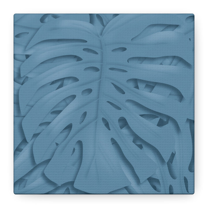 Monstera Canvas Art Blue Monstera Print With Durable Matte Finish For Modern Indoor Wall Decor