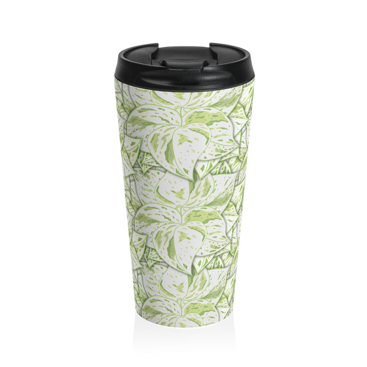 Snow Queen 20 Oz Stainless Steel Travel Tumbler With White Foliage Design For Hot And Cold Coffee