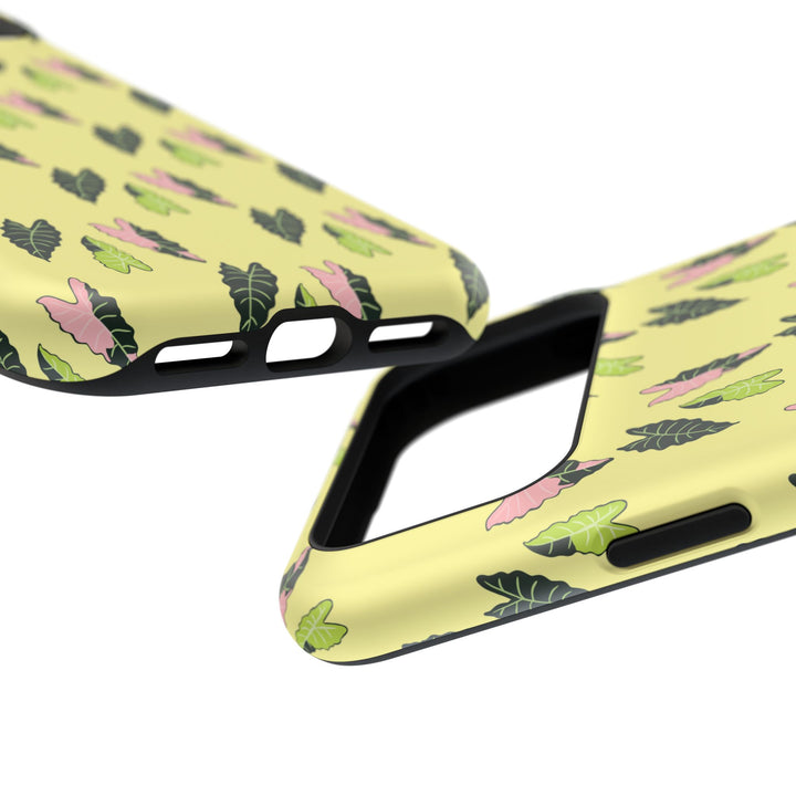 Alocasia Pattern Phone Case – Dual Layer Protective Cover