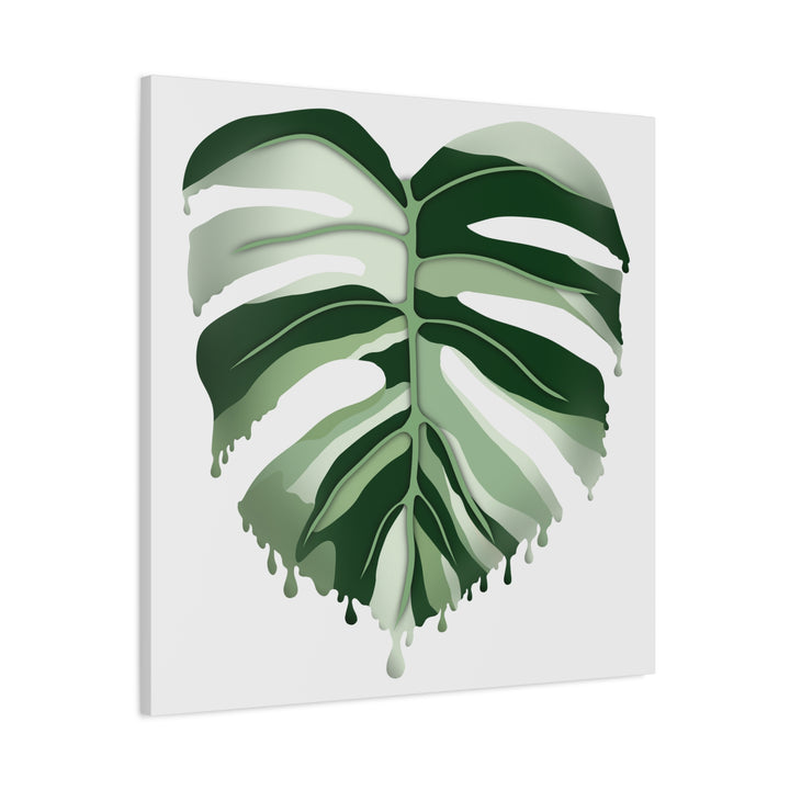 Melting Monstera Albo Canvas Large Indoor Wall Art Print Matte Finish Tropical Home Decor
