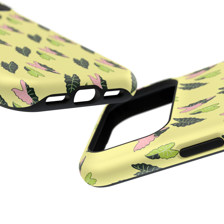 Alocasia Pattern Phone Case – Dual Layer Protective Cover