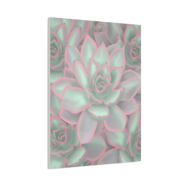 Echeveria Violet Queen Canvas Wall Art Succulent Print Matte Botanical Decor For Indoor Spaces