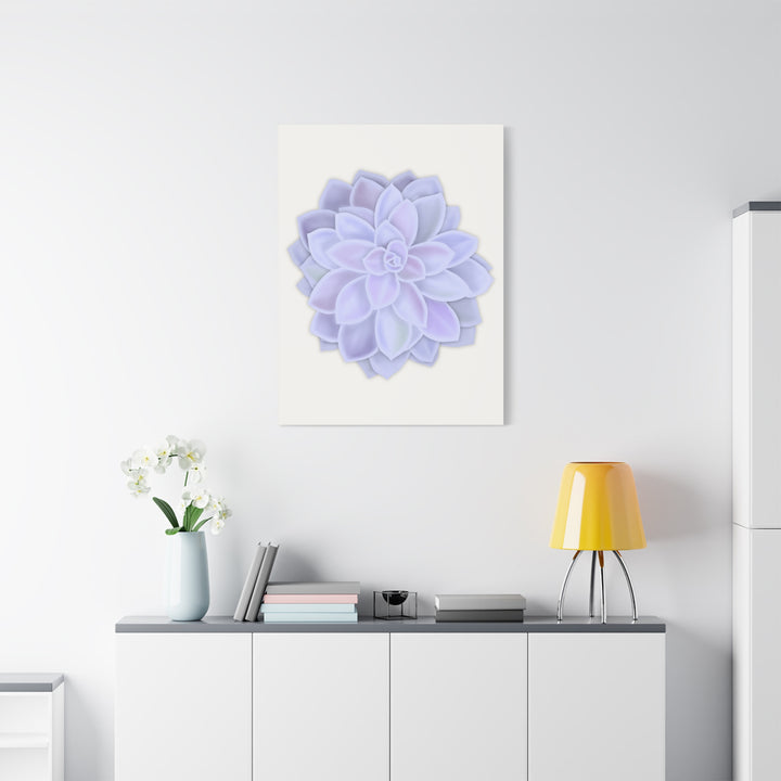Succulent Canvas Art Pastel Rosette Canvas Durable Cotton Print Botanical Wall Art