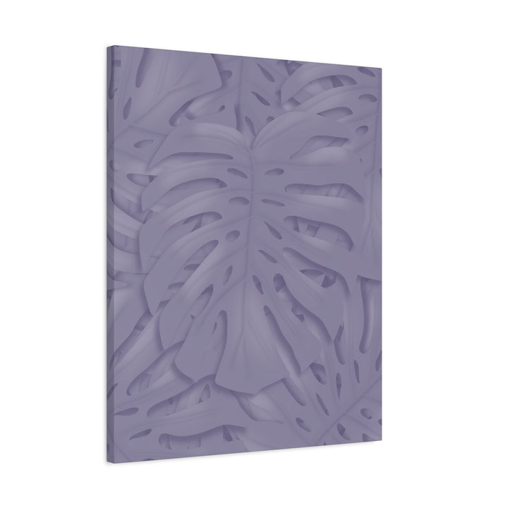 Violet Monstera Canvas Print Stretched Matte Wall Art for Bedroom and Living Room Decor