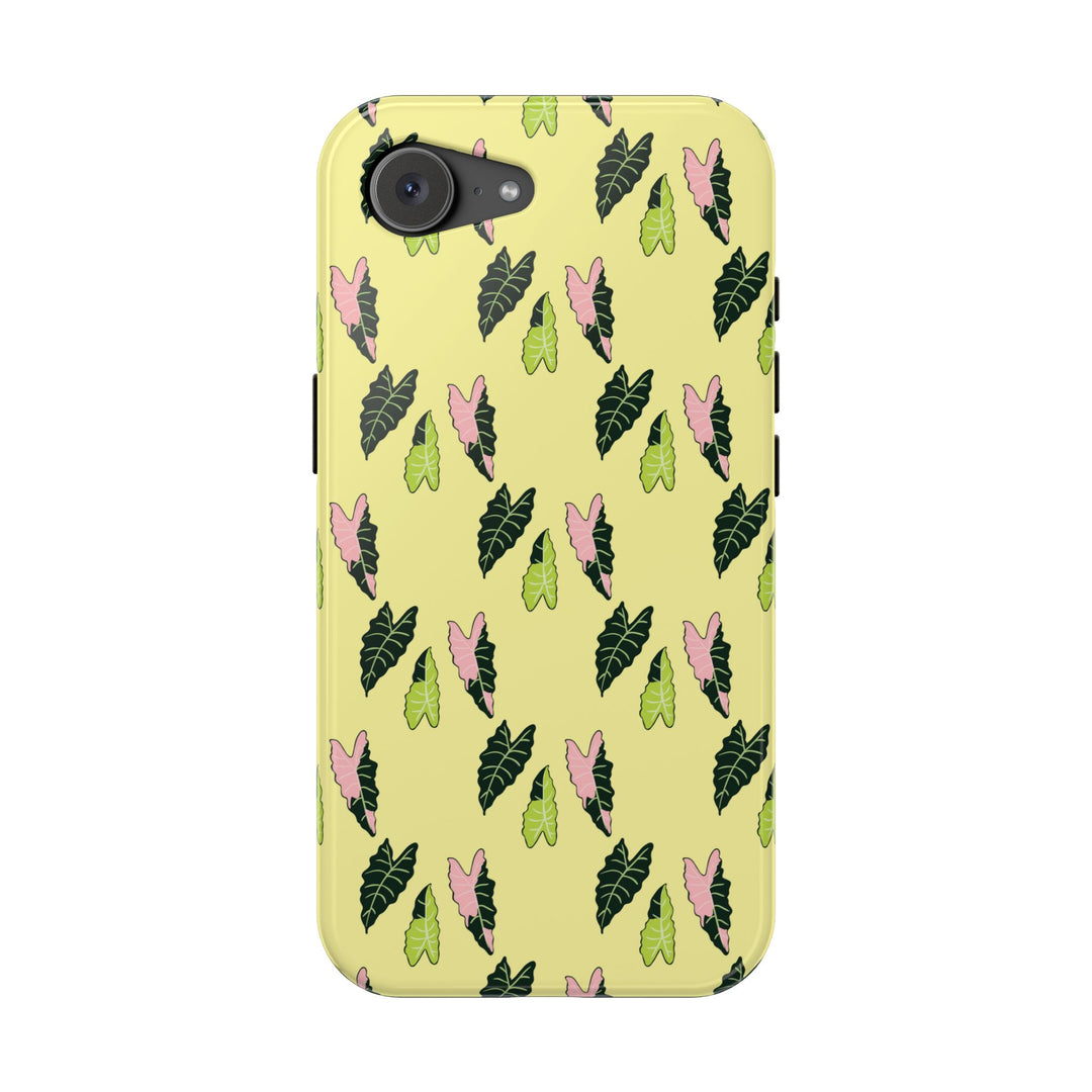Alocasia Pattern Phone Case – Dual Layer Protective Cover