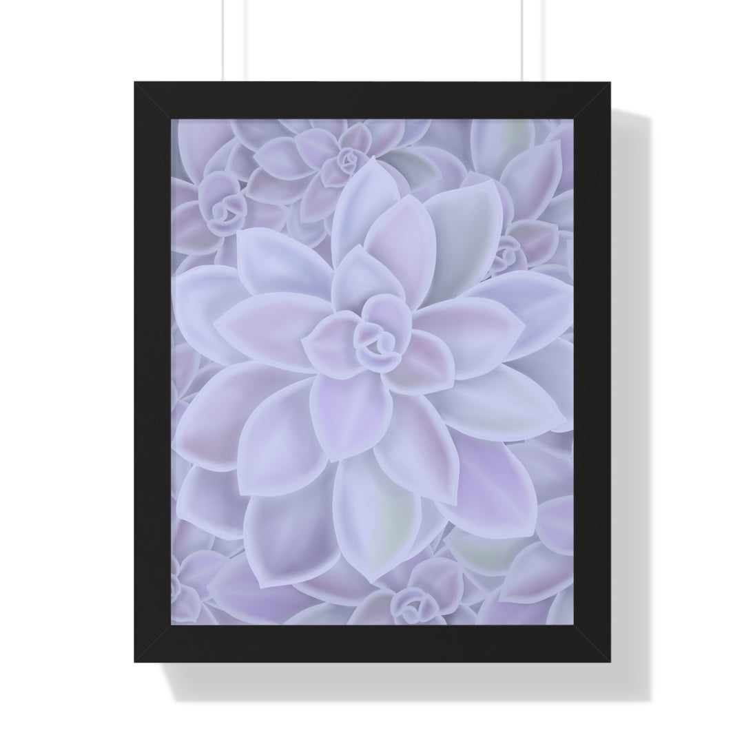 Graptopetalum Murasaki Succulent Framed Print – Botanical Wall Art - The Potted Pixel