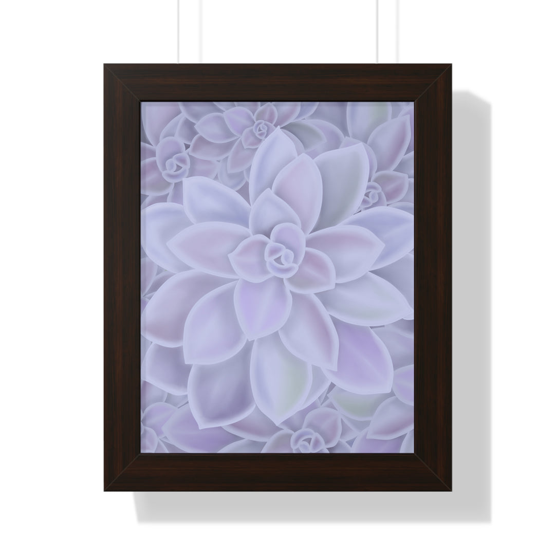Graptopetalum Murasaki Succulent Framed Print – Botanical Wall Art - The Potted Pixel
