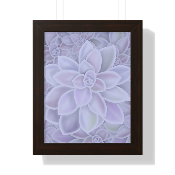 Graptopetalum Murasaki Succulent Framed Print – Botanical Wall Art - The Potted Pixel