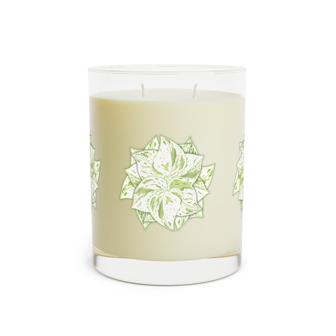 Snow Queen Pothos 11oz Soy Scented Candle White Tea Fig Minted Lavender Sage Ocean Mist Moss