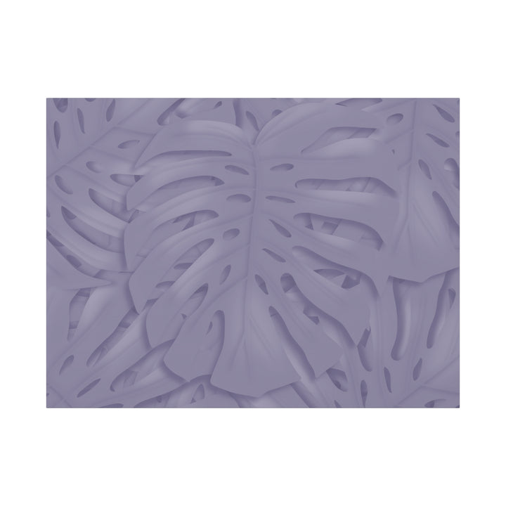 Violet Monstera Canvas Print Stretched Matte Wall Art for Bedroom and Living Room Decor