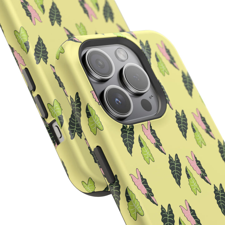 Alocasia Pattern Phone Case – Dual Layer Protective Cover