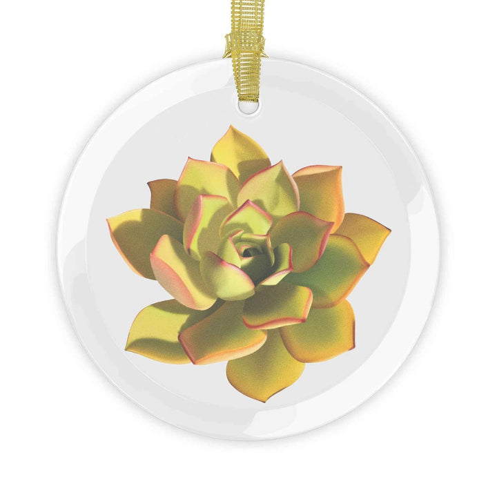 POS Aeonium Glass Ornament
