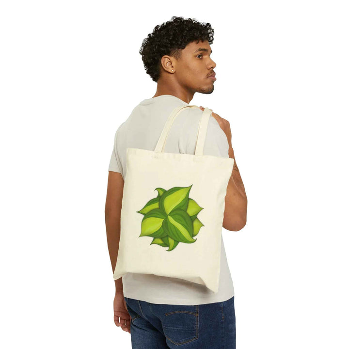 Philodendron Brasil Tote – Organic Cotton Shopping Bag With Bold Botanical Print - The Potted Pixel
