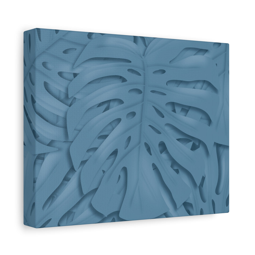 Monstera Canvas Art Blue Monstera Print With Durable Matte Finish For Modern Indoor Wall Decor
