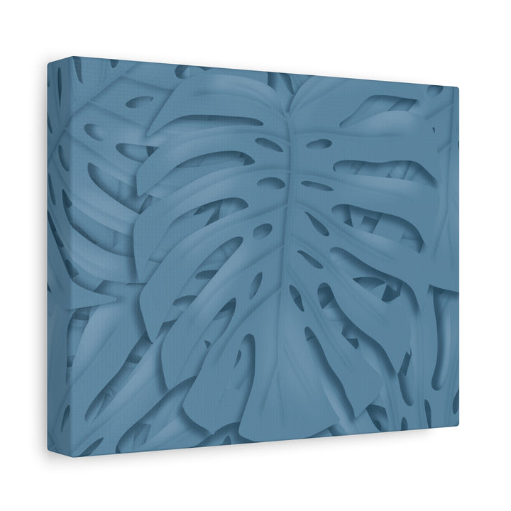 Monstera Canvas Art Blue Monstera Print With Durable Matte Finish For Modern Indoor Wall Decor